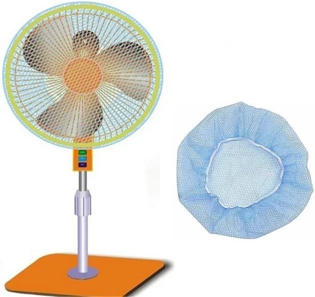 Blue Round Electric Fan Dust Cover Net, Mesh for Pedestal, Standing, Wall, Oscillating Table Fans
