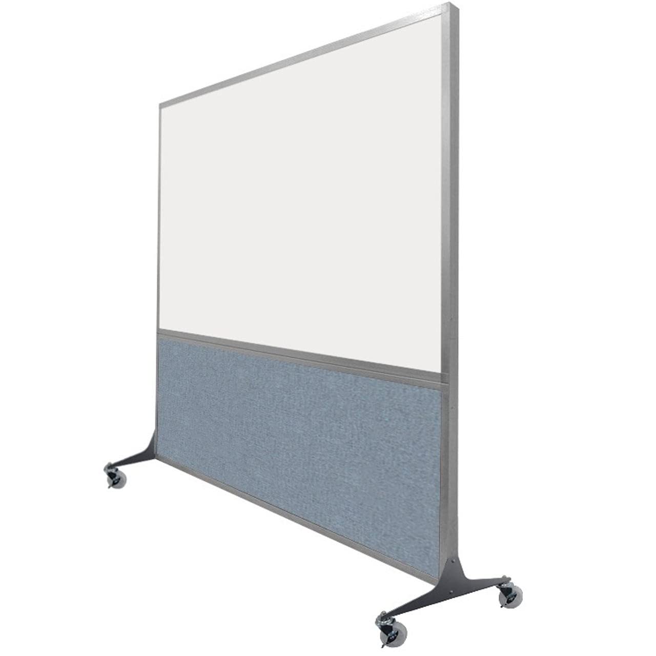 DivideWrite Mobile Whiteboard | Double Sided Dry Erase Board | Portable Office Cubicle Partition | Display for Classrooms, Conference Rooms, Meeting Areas and More | Charcoal Gray 6' Wide X 6' Tall