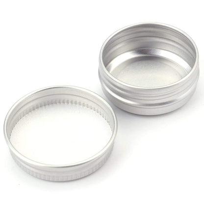 Tosnail 96 Pack of 0.5 OZ/15ML Mini Round Tins with Screw Lids Aluminum Empty Tins Metal Storage Tin Jars Spice Containers Travel Tin Cans