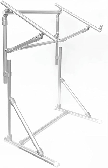 Embroidery Stand Cross Embroidery Frame Embroidery Auxiliary Tool Adjustable Floor Stand Lean Tube Suitable for Craftsmanship and Sewing, 39.37*28.34*20.47in, Silver~/