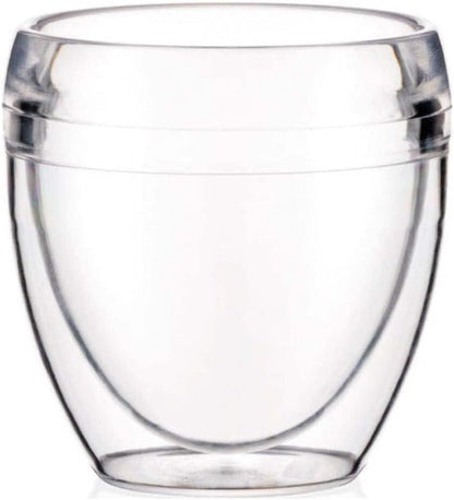 Bodum 8oz Pavina Outdoor Double-Wall Plastic Tumbler, BPA-Free, Set of 6, Clear