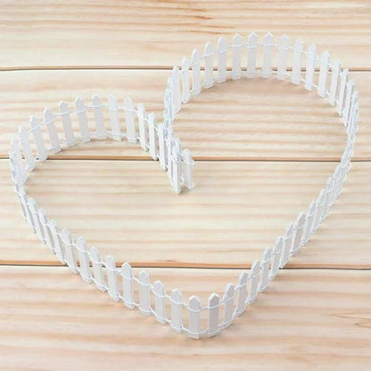 White Miniature Garden Fence, Wooden Picket Fence Border for Bonsai Fairy Garden Decoration Ornament