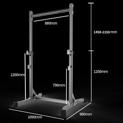 Sports Fitness Gymnastics Parallel Bars Rack Sturdy Steel Squat Barbell Free Bench Thole Adjustable Barbell Stand Squat Rack Multifunction Weightlifting Gym/Home Gym Portable Dumbbell Racks Stand