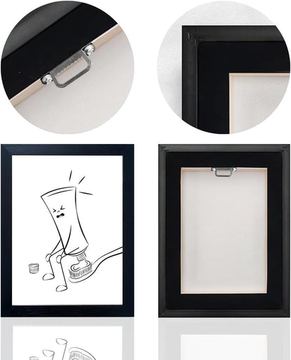 Regine Switzerland Black and White Bathroom Wall Decor - Funny Toilet Canvas Print | Minimalist Humor Art