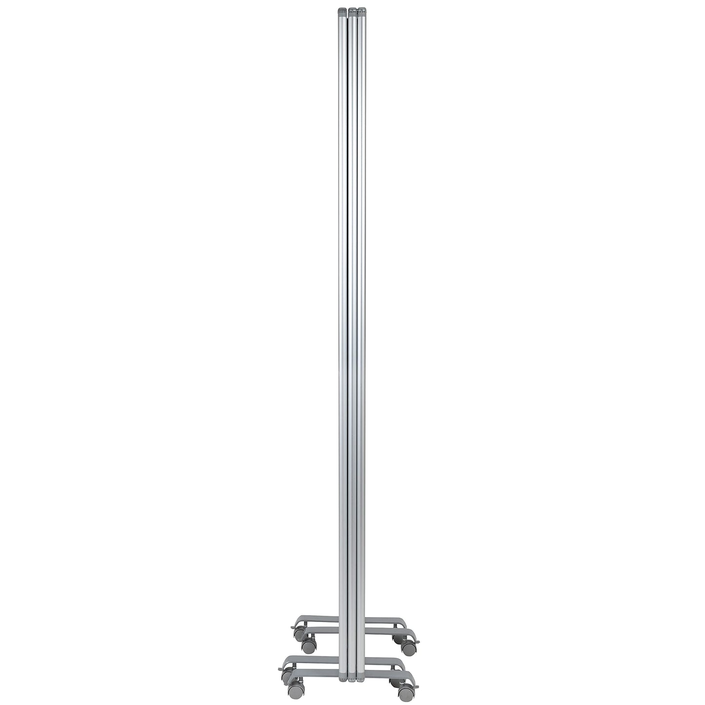 Flash Furniture Raisley 3-Section Mobile Magnetic Whiteboard and Cloth Partition, Rolling Dry Erase Board Room Divider, 72"H x 24"W