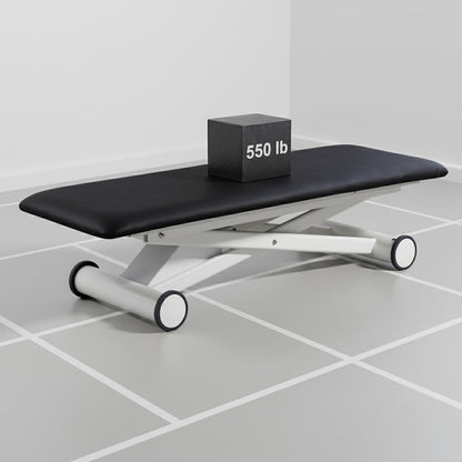 Demixson Electric Treatment Table - Power Hi-Lo Physical Therapy Bed with 17.7"-37" Height Range, 500 lbs Weight Capacity & Seamless Medical Grade Vinyl - for Clinics, Rehab & Chiro (Black)