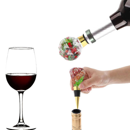 JIOFAVIU 10 Pcs Wine Bottle Stopper Set Kit, Resin Wine Bottle Stoppers Molds Set Accessories, Wine Stopper for Silicone Molds Epoxy Resin (Metal Gold)