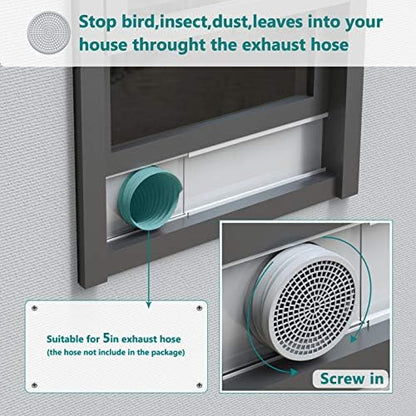 Daisypower Portable Air Conditioner Window Kit, Adjustable Seal Panels for Sliding Windows with 5" Diameter Hose