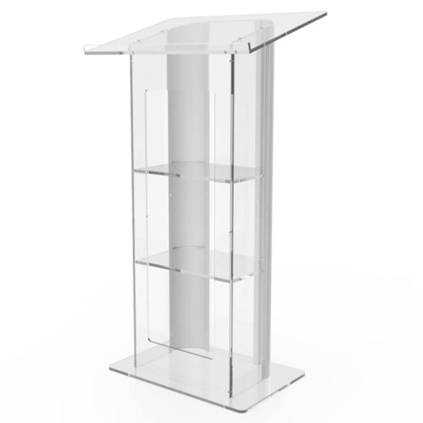 LaseVe Podium Large Acrylic Podium, Hotel Reception Desk, Wedding Church Podium, Transparent, Suitable for Reception Hostess Desk for Church School Stage Events