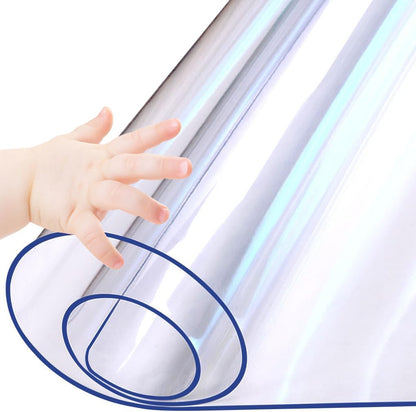 WanDeela 14X42 Inch Countertop Clear Plastic Dining Table Protector Cover PVC Vinyl Desk Blotter Pad Mat Wooden