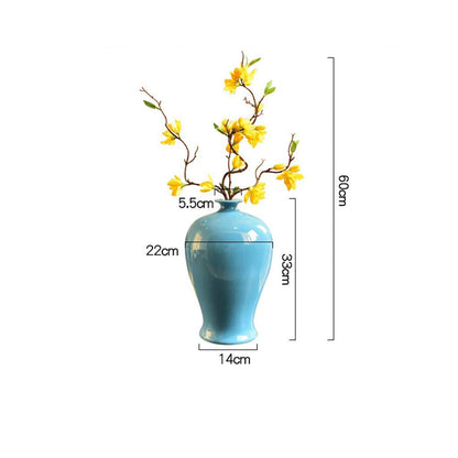Handcrafted Ceramic Large Vase Living Room Porch Flower Flower Arrangement Decorative 33cm*14cm*5.5cm