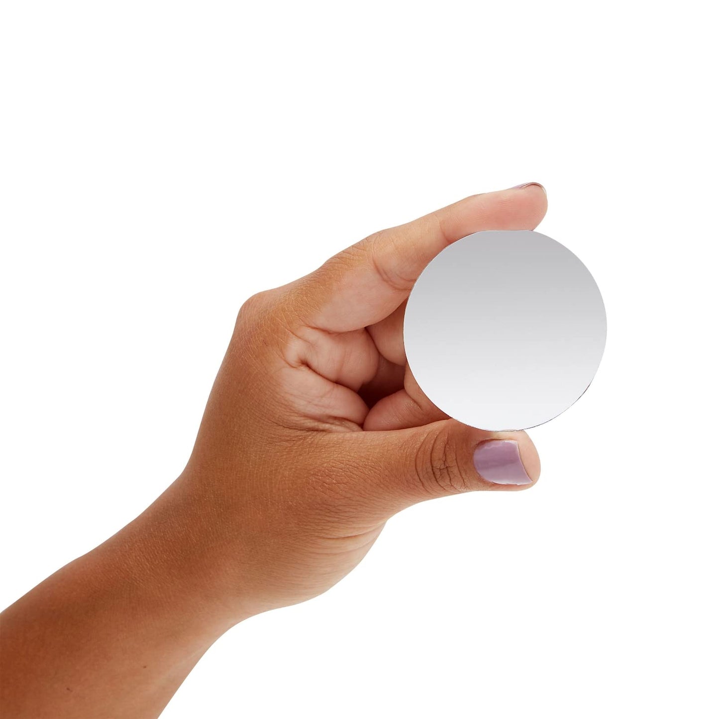 Juvale Craft Mirrors Bulk Mini Glass Tiles - 60-Pack 2-Inch Round Tiles - DIY Mosaic Crafts - Tiny Mirrors for Table Centerpieces & Wall Decor