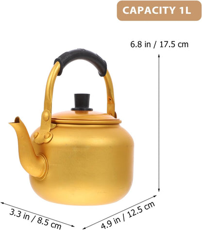 Stainless Steel 1L Hot Water Kettle, Whistling Tea Kettle with Infuser, Gooseneck Pour Over Coffee Pot for Fast Heating