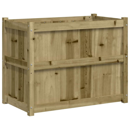 Tmriohed Large Outdoor Rustic Pine Planter Box 35.4 x 35.4 x 27.6 in Treated Solid Wood Vegetable or Flower Bed for Garden, Patio, Balcony