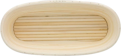 BetterJonny 11 inch Long Oval Banneton Bread Proofing Basket, Sourdough Starter Kit