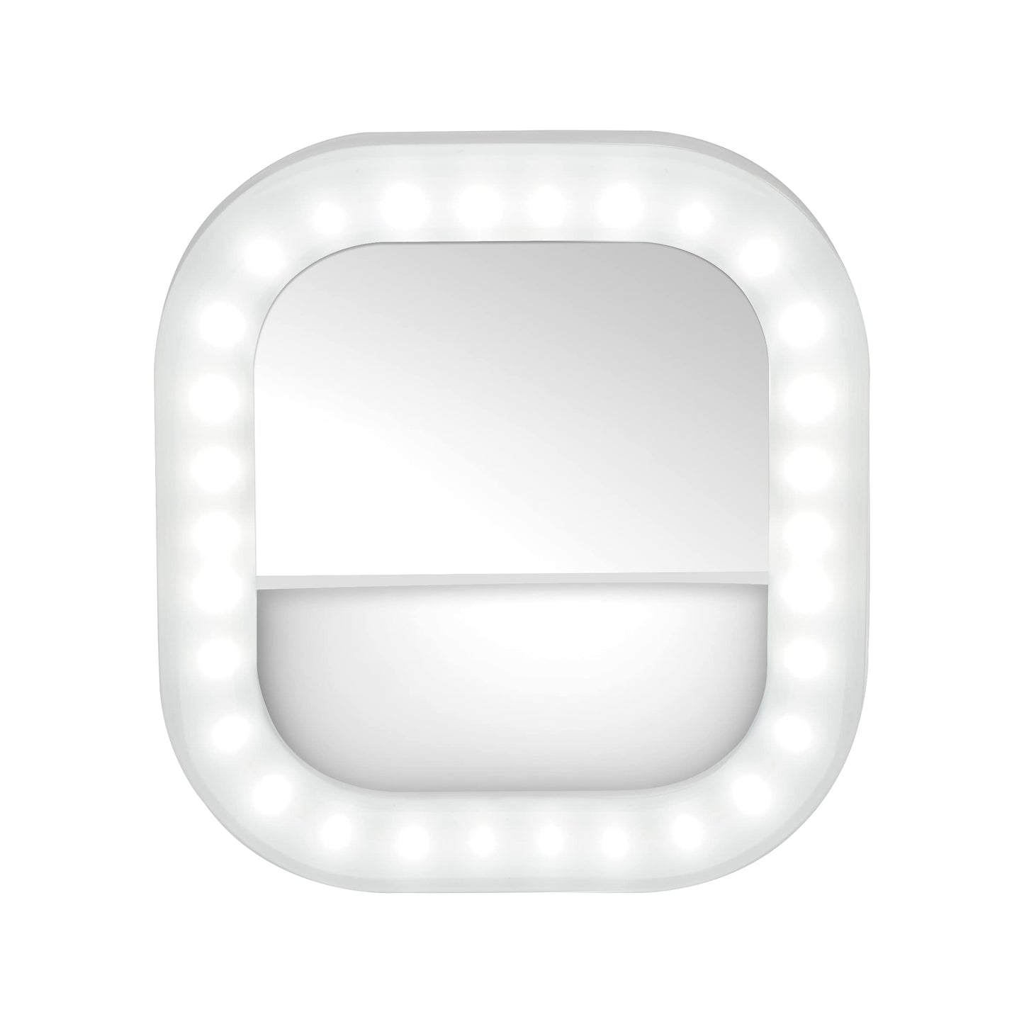 Conair Lighted Makeup Mirror, LED Vanity Mirror, 12X Magnifying Mirror, Compact Travel Mirror with Suction Cup, Battery Operated in White