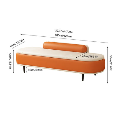 Bedroom End of Bed Bench Storage Bench- Entryway Bench, Ottoman for Bedroom End of Bed,Modern Leather Benche Bedroom Benches for Foot of Bed,Upholstered Bench with Black Legs Ottoman Couch Bench ( Col