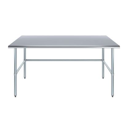 30 in. x 72 in. Open Base Stainless Steel Work Table | Residential & Commercial | Food Prep | Heavy Duty Utility Work Station | NSF