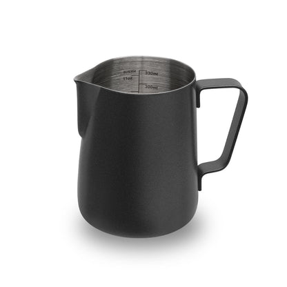 watchget Milk Frothing Pitcher 350ml/600ml/900ml/1500ml (12oz/20oz/32oz/52oz) - Stainless Steel Espresso Steaming Pitcher for Cappuccino, Latte Art, Milk Jug Coffee Frother Cup, Black