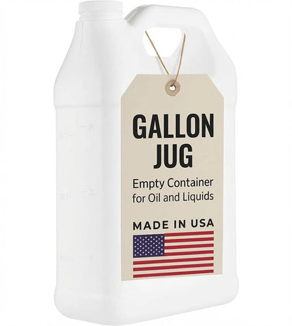 kitchentoolz 1 Gallon Carboy, White, High Density Polyethylene, Plastic Jug with Handle, Leak-Proof Lid, Dishwasher Safe, Made in USA, for Water, Brewing & Fermenting