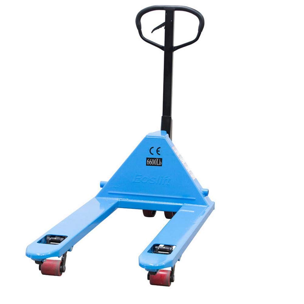 DAZONE Heavy Duty Pallet Jack Truck M30, Manual Pallet Jack 6600 lb. Hand Pallet Truck 27"x 48" for Loading, Unloading and Handling palletized Goods in Warehouse Dock Supermarket Workshops and Homes