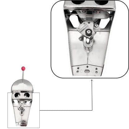Zinc alloy control box installed on the top of the outer side of the ship for remote throttle control