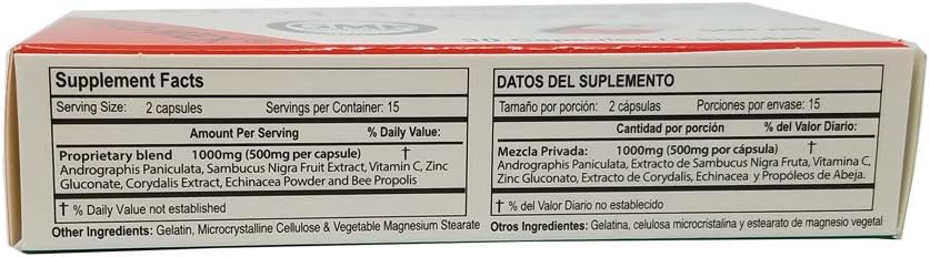 ProMex Immune Immune 1000 30 Pack 3 Ampitrexyl Plus. All-Natural Herb Based Support and Dietary Supplement. Boosts