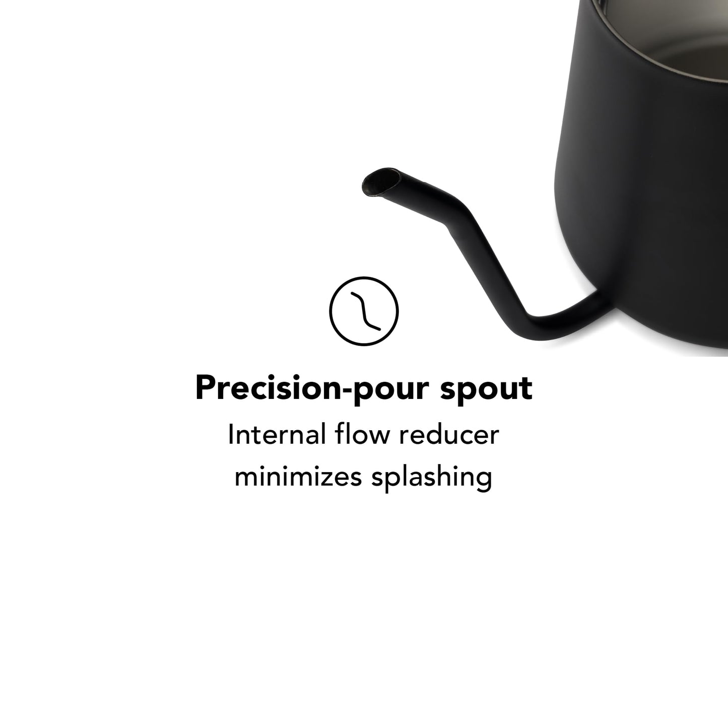 MiiR New Standard Pour-Over Kettle - Precision Angled Spout & Thermometer for Perfect Brewing, 1L Kettle for Smooth Pour-Over
