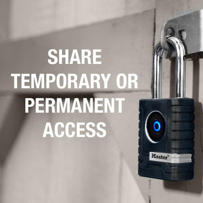 Master Lock Padlock, Outdoor Personal Use Bluetooth Lock, 2-7/32 in. Wide, 4401DLH