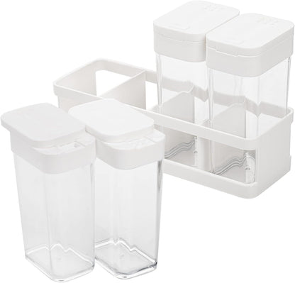 12 Set ZOOFOX Pieces Spice Shaker Jars, Plastic Seasoning Shaker Box with Lid, Transparent Barbecue Storage Containers
