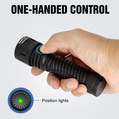 Vastlite Versa Bow Zoom LEP Flashlight 400LM,Range of 3937 feet 3 Modes LEP Flashlight with Flood and Spotlight Functions,High Brightness,Long Range,and High Collimation Characteristics (Black)