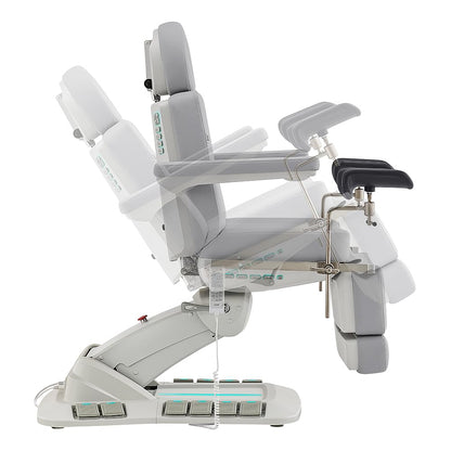 Dir Medical Spa Chair 4-Motor Electric Medical Examination Room Table with Stirrups Spa Beauty Bed Esthetician Chair Facial Bed with Position Memory Function Geneva