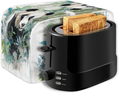 Toaster Cover for 4 Slice, Watercolor Panda Bamboo Dustproof Bakeware Protector, Small Kitchen Appliance Covers