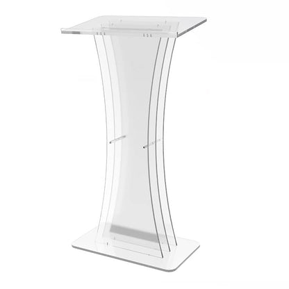 FixtureDisplays® Clear Acrylic Lucite Podium Pulpit Lectern 1803-3