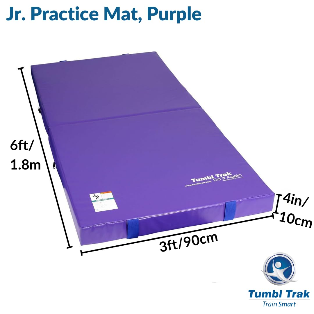 Tumbl Trak Jr. Practice Mat Gymnastics Crash Pad, Purple