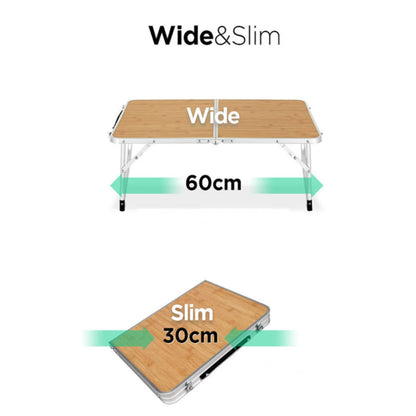 URBERY Aluminum Folding Table, Portable Camping Table Lightweight Foldable Table with Carry Handle, Portable Camping Table for Picnic Party Dining for Camping Travel Beach Picnic (60x40x25cm)