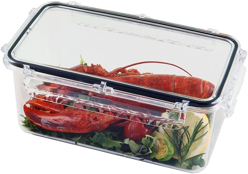 Crystal Lock Airtight Food Storage Containers Set with Lids | BPA-Free Meal Prep Container | Leak-Proof Kitchen Fridge