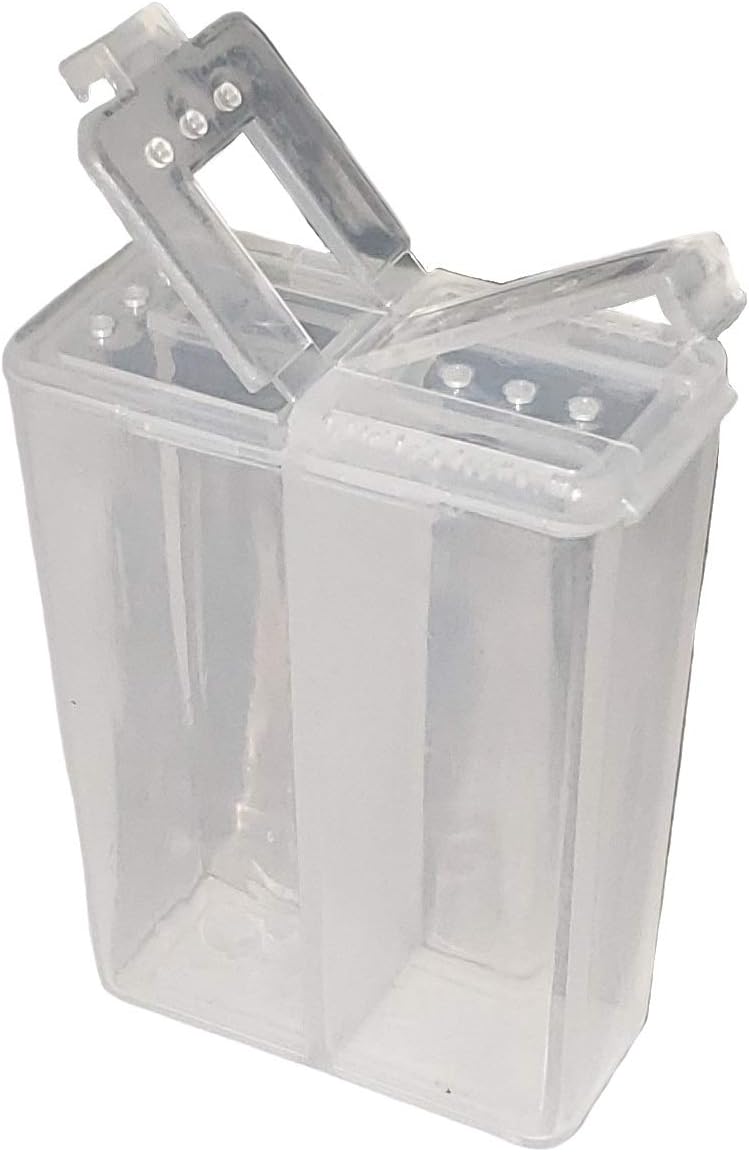 Mini 2 in 1 Salt and Pepper Shaker, Dual Sided Lid Pocket Travel Size Spice Container, Clear