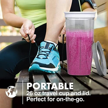 Bionic Blade Personal Blender, 26.5 Oz, Cordless, Rechargeable, 18,000 RPM Portable Blender for Shakes and Smoothies,