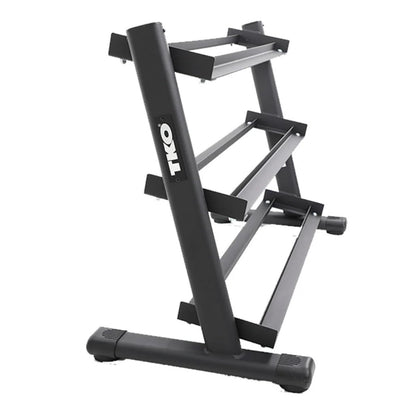 TKO 3-Tier Rail DB Rack Black (Dumbbells Sold Separately)