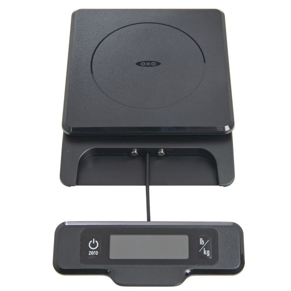 OXO Good Grips 5-lb Kitchen Scale with Pull-Out Display, Black