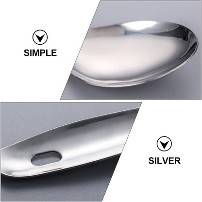 Hemoton 4Pcs Stainless Steel Rice Spoon Set, Non-Stick Rice Paddle, Cooking Spoon for Home Kitchen, Soup Spoons