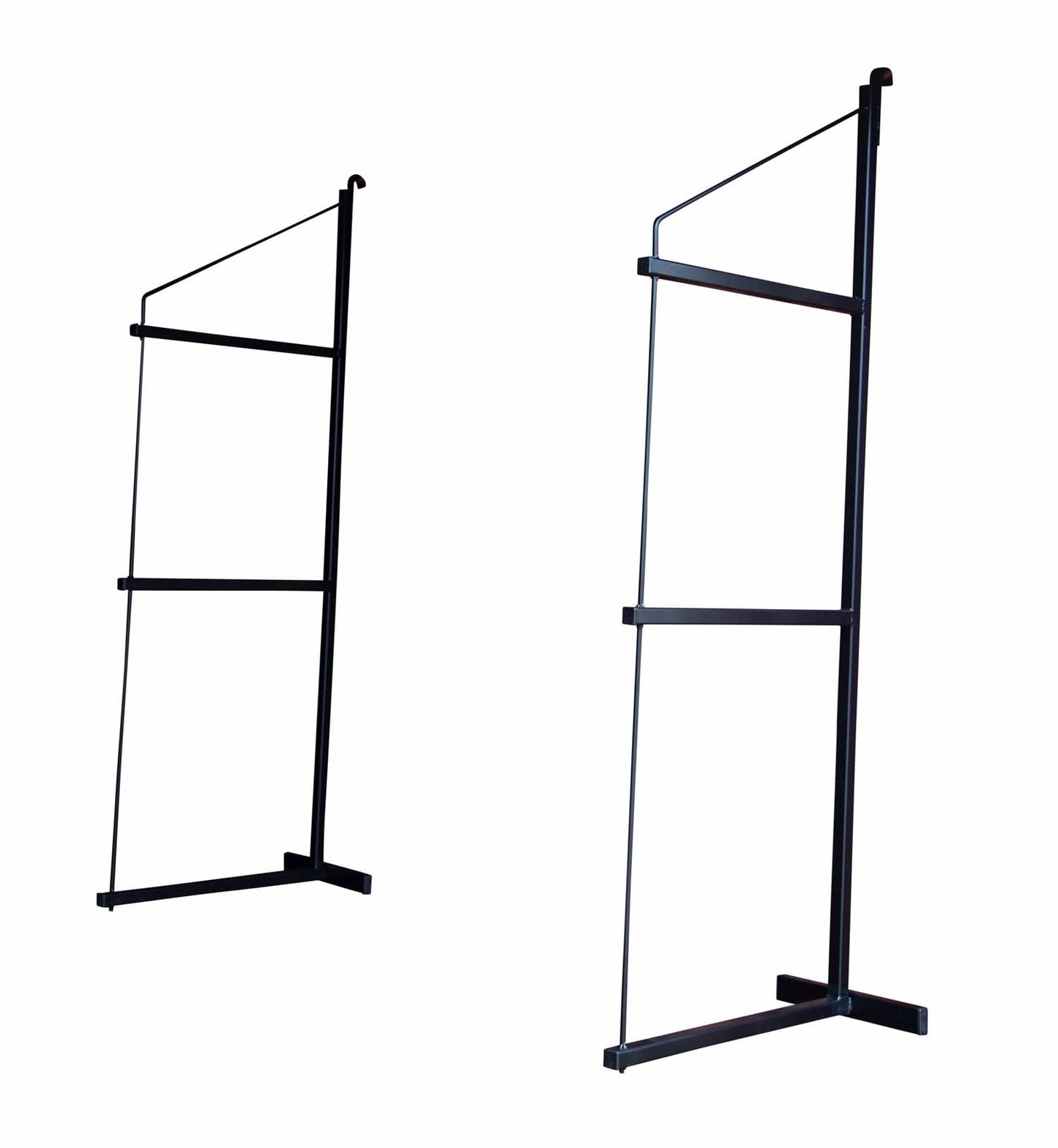 Mytee Products 4 Pack of 3 Tier Shipping Container Shelving Bracket with 18"(D) x 60"(H) - Black Powder Coated Steel Shelf Brackets for Heavy Duty Trailer Containers - Easy to Assemble & Remove