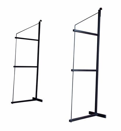 Mytee Products 4 Pack of 3 Tier Shipping Container Shelving Bracket with 18"(D) x 60"(H) - Black Powder Coated Steel Shelf Brackets for Heavy Duty Trailer Containers - Easy to Assemble & Remove