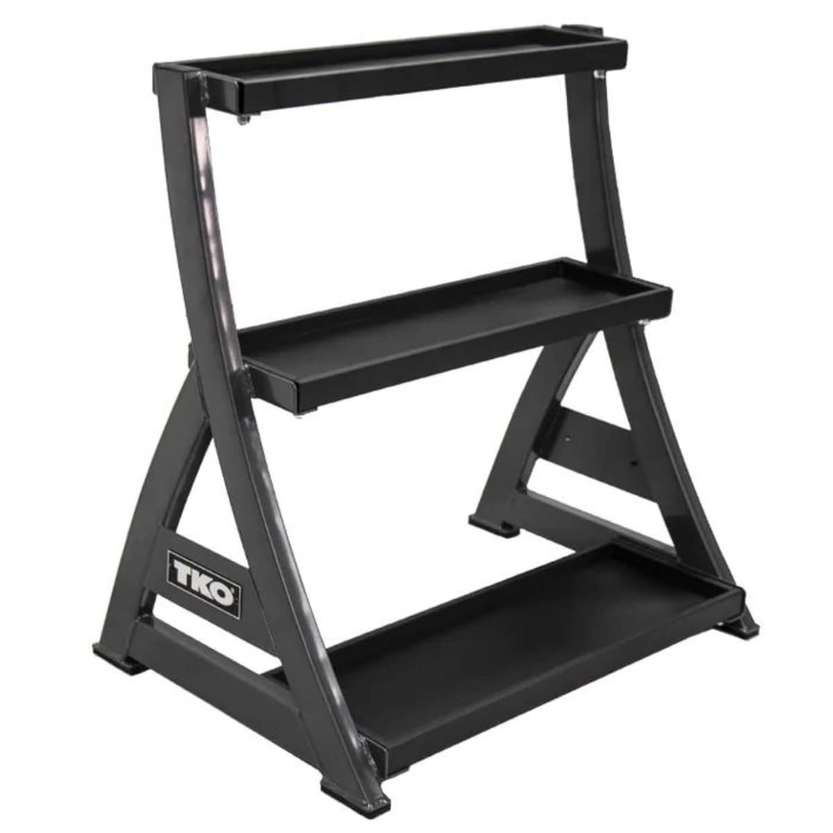 Technical Knock Out 3-Tier Kettlebell Rack | Perfect for Any Home Gym | Black Kettle Bell Weight Stand | Keep Your Workout Area Clean & Safe