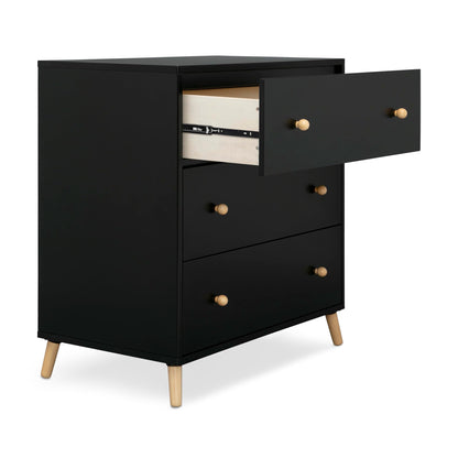 Delta Children Essex 3 Drawer Dresser with Interlocking Drawers, Ebony/Natural
