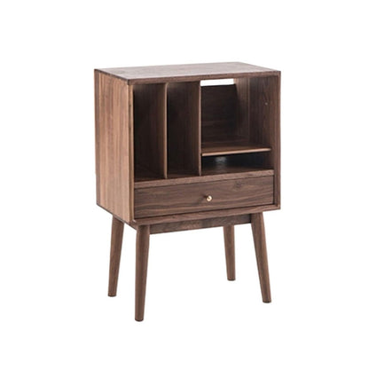 FDFDF Home Multi-Functional Wooden Vinyl Record Cabinet Home Sideboard with Drawer Storage