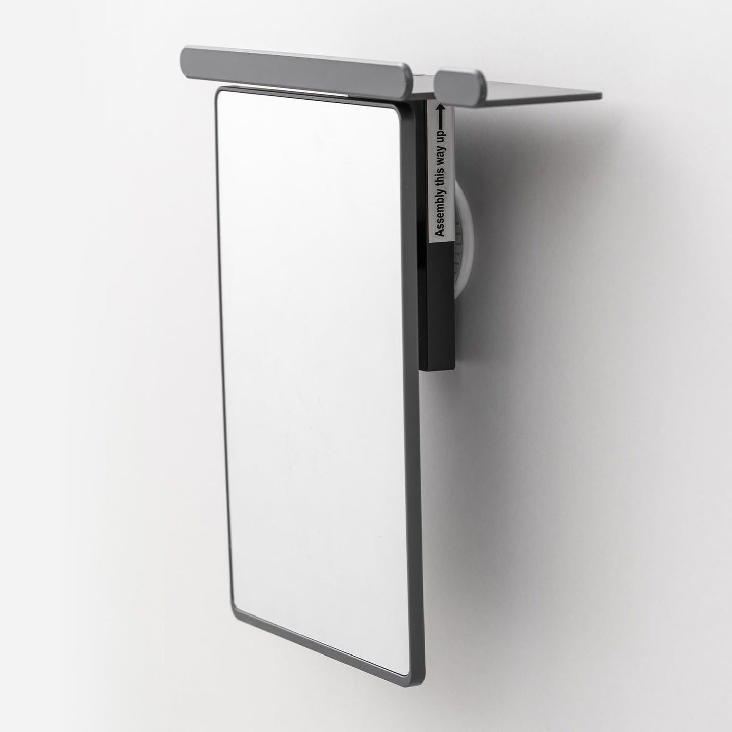 TAILI Shower Mirror Fogless for Shaving with Razor Holder, Anti-Fog with Powerful Suction Wall Mounted for Bathroom, Makeup Shave Mirror for Men & Women, Shatterproof & Removable, Grey