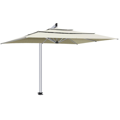 EliteShade USA Atlas 3-Tier 10x13FT Full Aluminum Cantilever Patio Umbrella for Outdoor restaurant Garden Courtyard Deck Pool and Marketing with Light,Natural