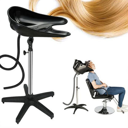 Portable Backwash Shampoo Sink, Mobile Salon Washing Hair Basin Adjustable Shampoo Basin Stand for Professional Use in Salons Barbershop Or Home Use
